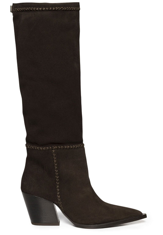 Steve Madden Stiefel Veloursleder Dunkelbraun