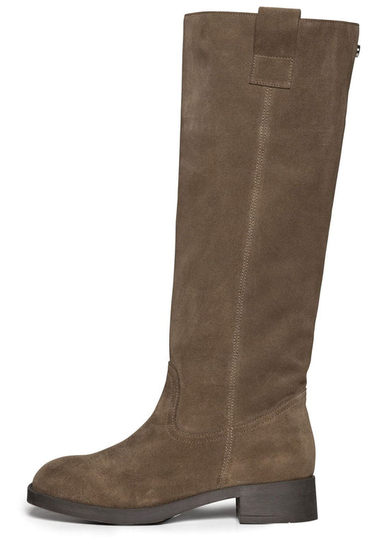 Steve Madden Stiefel Veloursleder Taupe