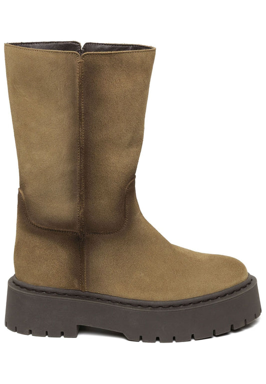 Steve Madden Stiefel Veloursleder Taupe
