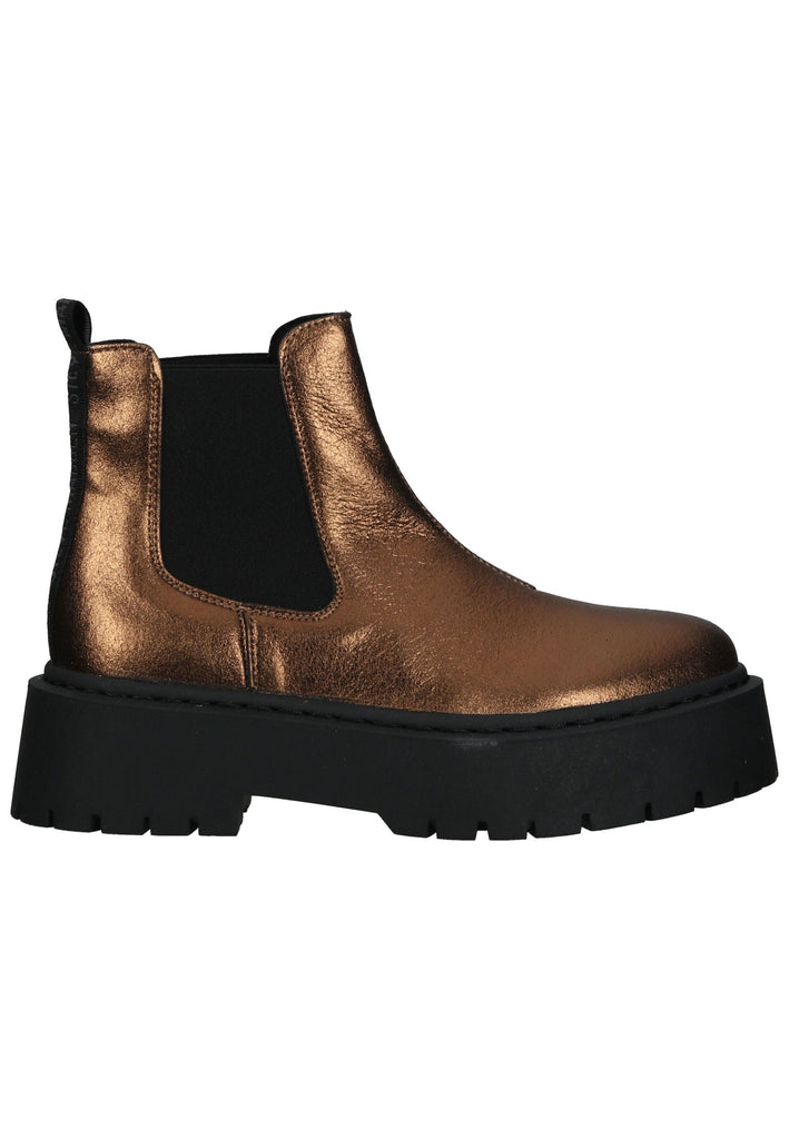 Steve Madden Stiefelette Leder/Textil Braun/Gold