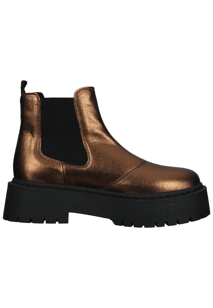 Steve Madden Stiefelette Leder/Textil Braun/Gold