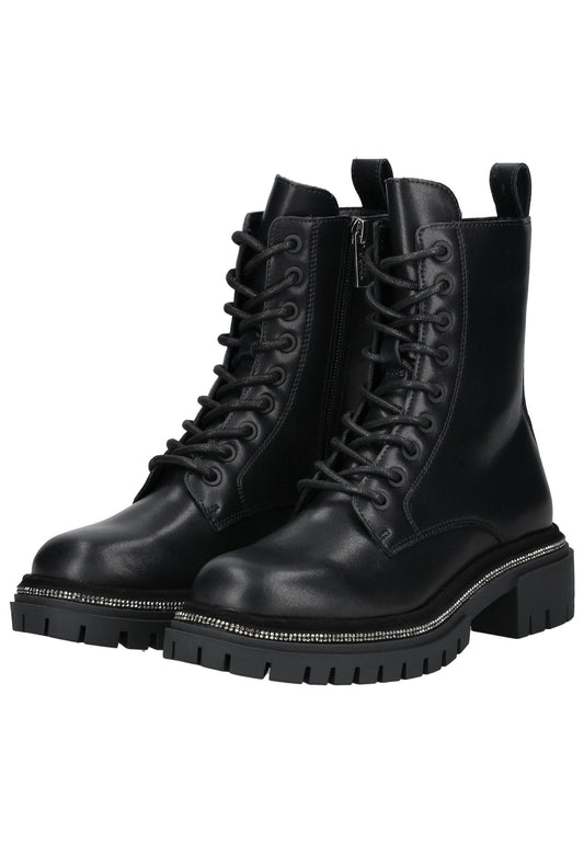 Steve Madden Stiefelette Leder/Textil Schwarz