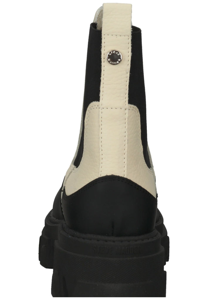 Steve Madden Stiefelette Leder/Textil Schwarz/Beige