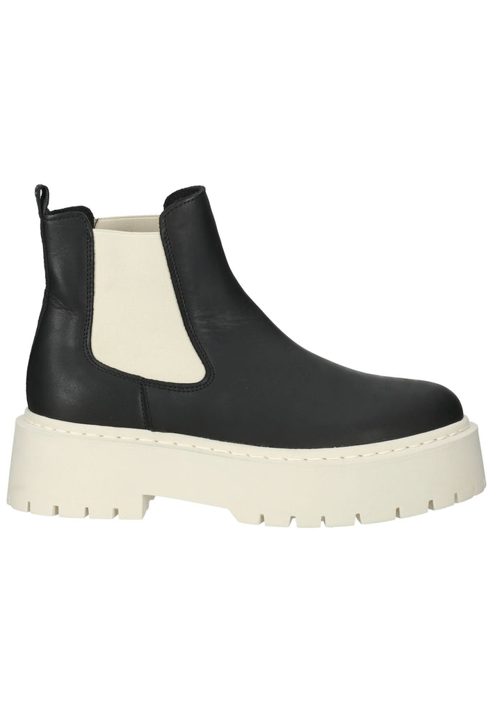 Steve Madden Stiefelette Leder/Textil Schwarz/Beige