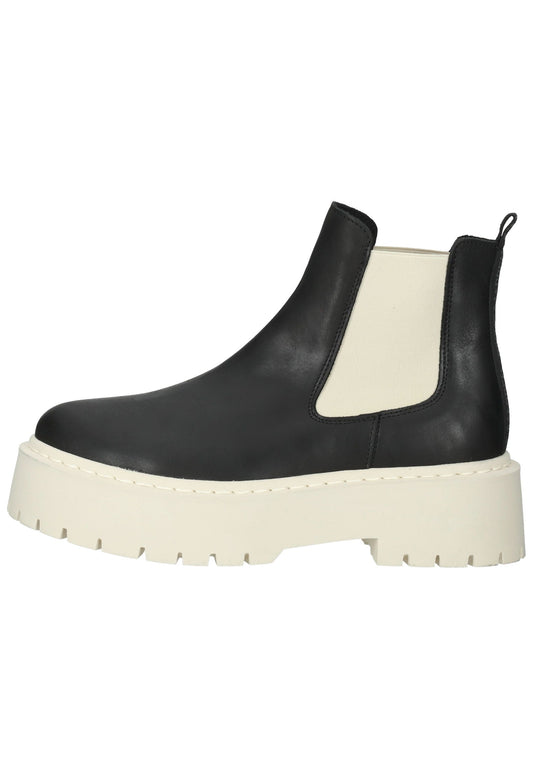 Steve Madden Stiefelette Leder/Textil Schwarz/Beige