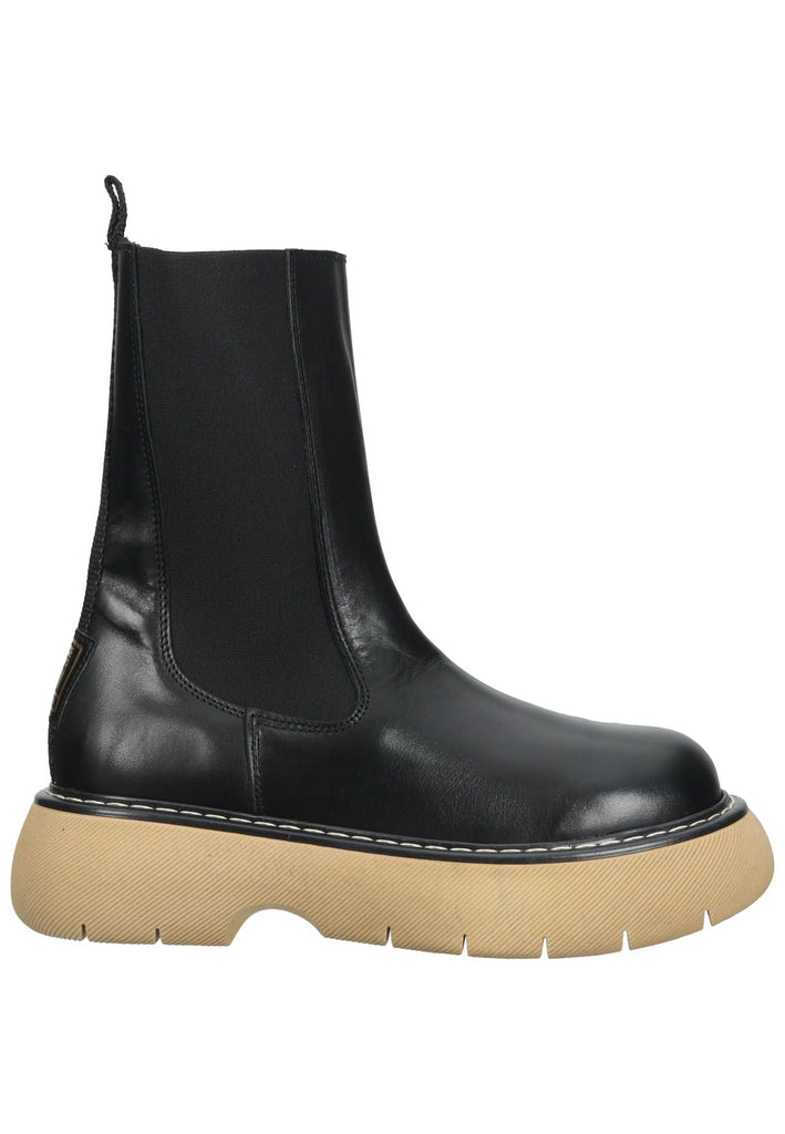 Steve Madden Stiefelette Leder/Textil Schwarz/Beige