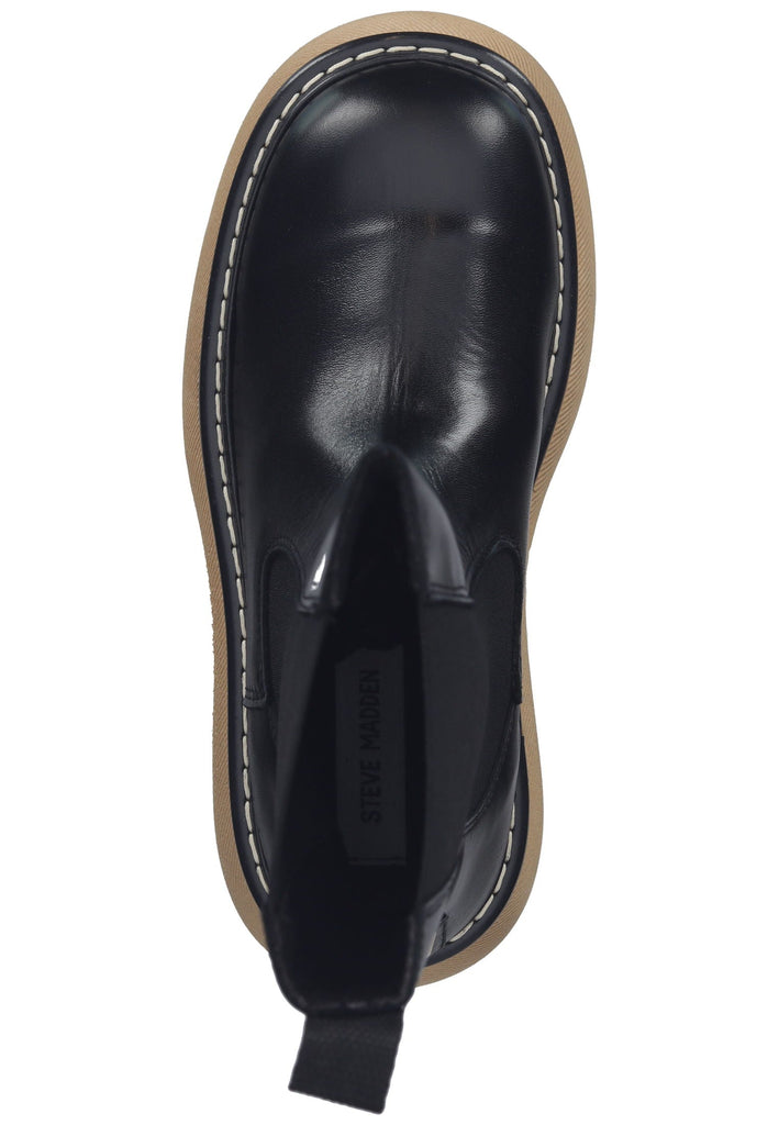 Steve Madden Stiefelette Leder/Textil Schwarz/Beige