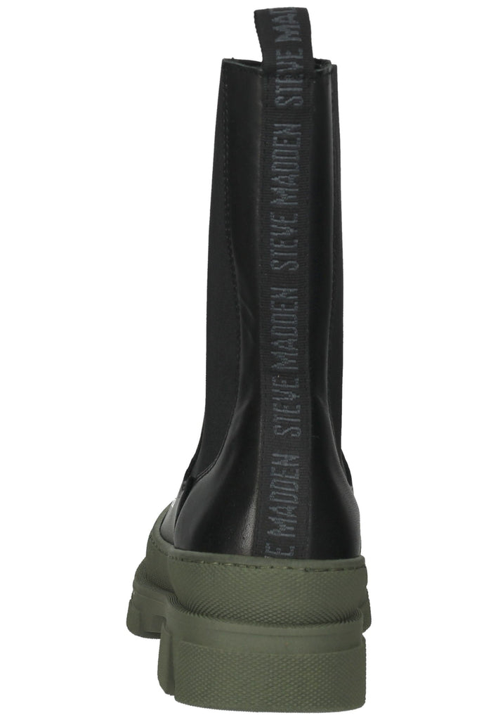 Steve Madden Stiefelette Leder/Textil Schwarz/Grün