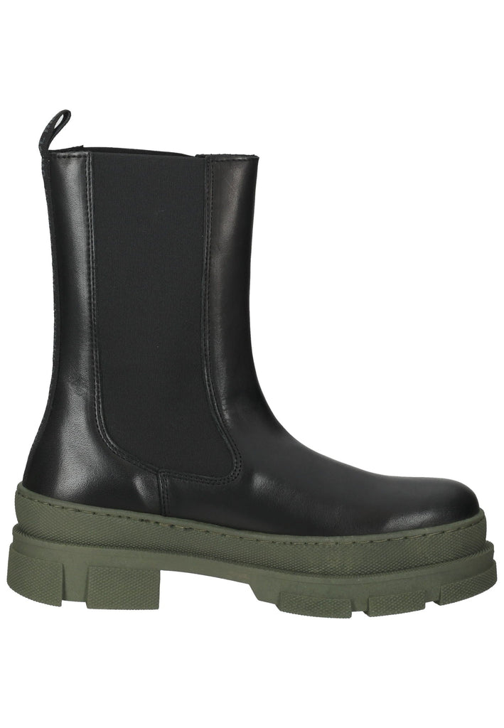 Steve Madden Stiefelette Leder/Textil Schwarz/Grün