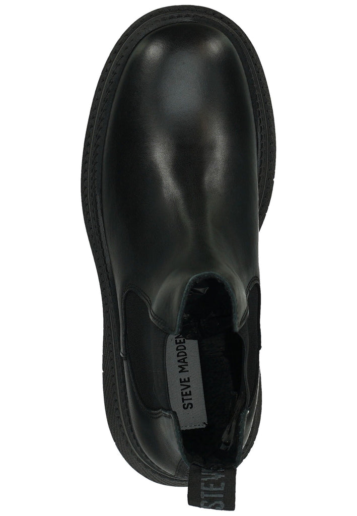 Steve Madden Stiefelette Leder/Textil Schwarz/Schwarz