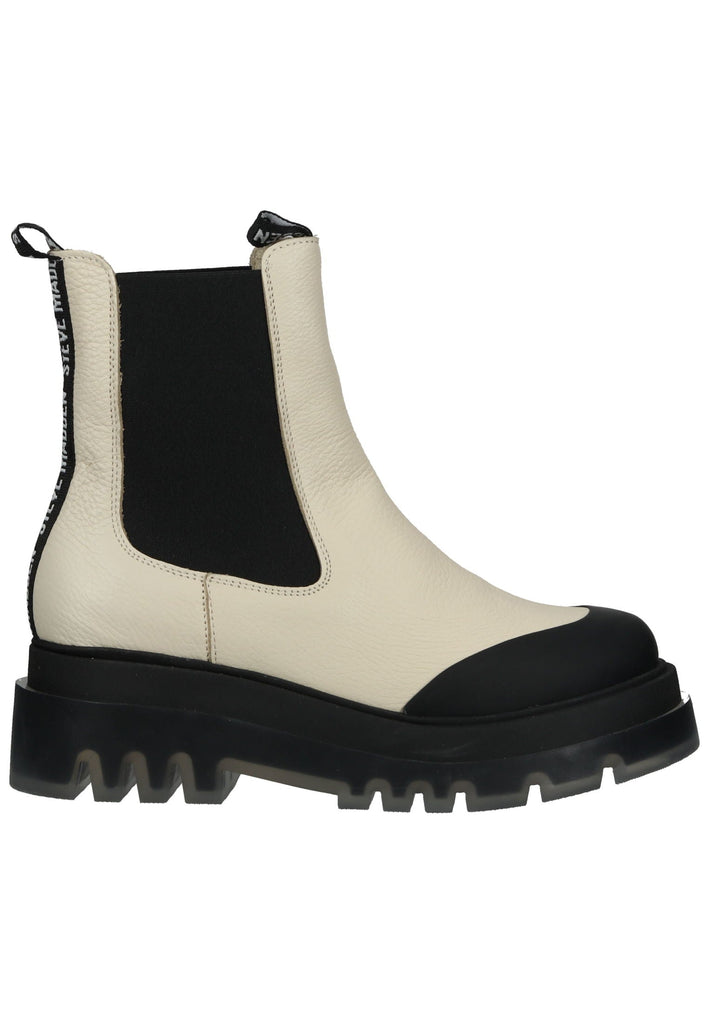 Steve Madden Stiefelette Leder Weiß/Schwarz