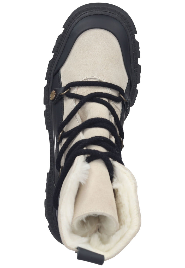 Steve Madden Stiefelette Leder Weiß/Schwarz Warmfutter