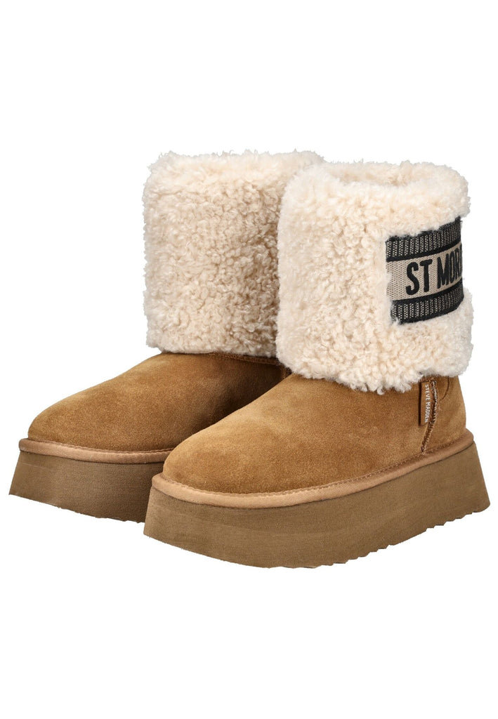 Steve Madden Stiefelette Veloursleder/Textil Chestnut Warmfutter
