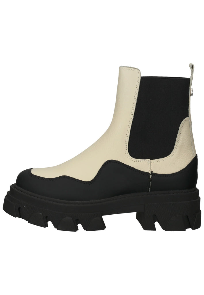 Stiefeletten Steve Madden Stiefelette Leder/Textil Schwarz/Beige