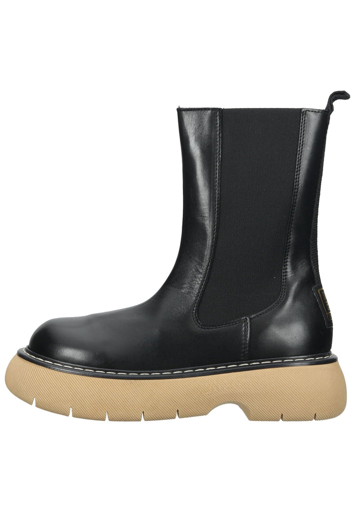 Stiefeletten Steve Madden Stiefelette Leder/Textil Schwarz/Beige