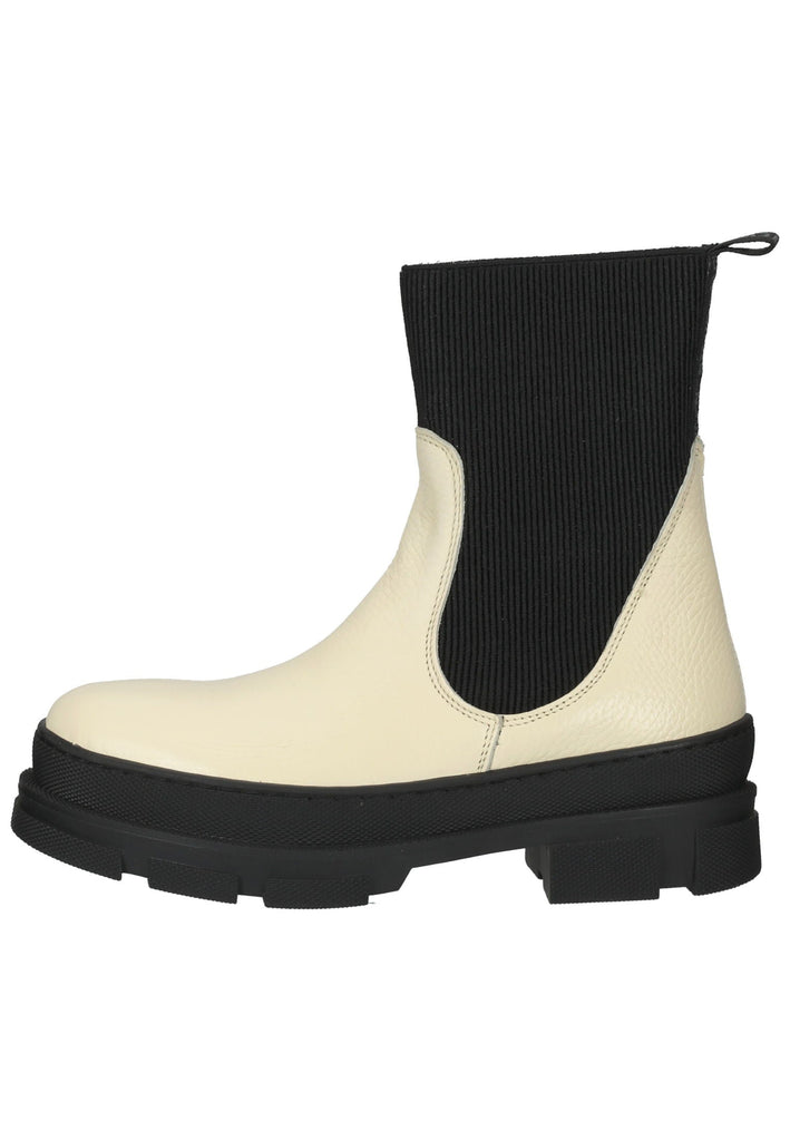 Stiefeletten Steve Madden Stiefelette Leder/Textil Weiß/Schwarz