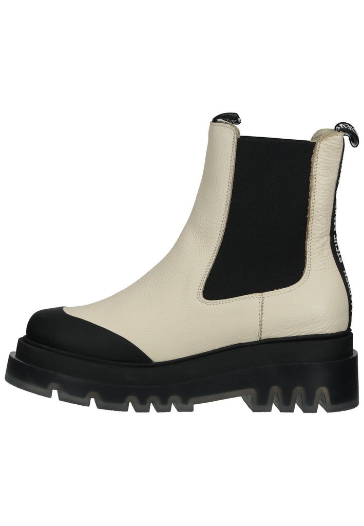 Stiefeletten Steve Madden Stiefelette Leder Weiß/Schwarz
