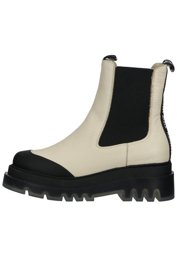 Stiefeletten Steve Madden Stiefelette Leder Weiß/Schwarz