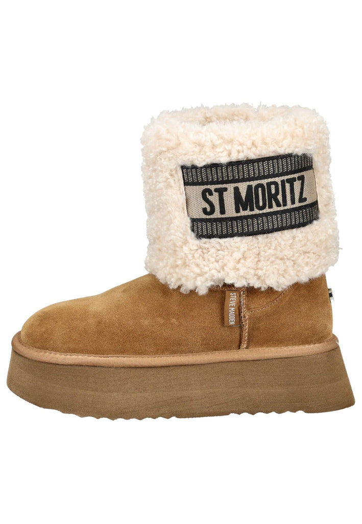 Stiefeletten Steve Madden Stiefelette Veloursleder/Textil Chestnut Warmfutter