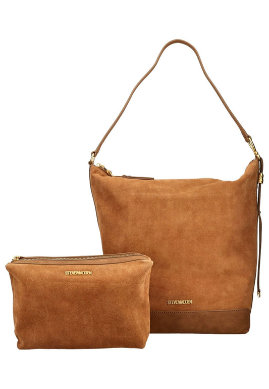 Steve Madden Taschen Veloursleder Cognac