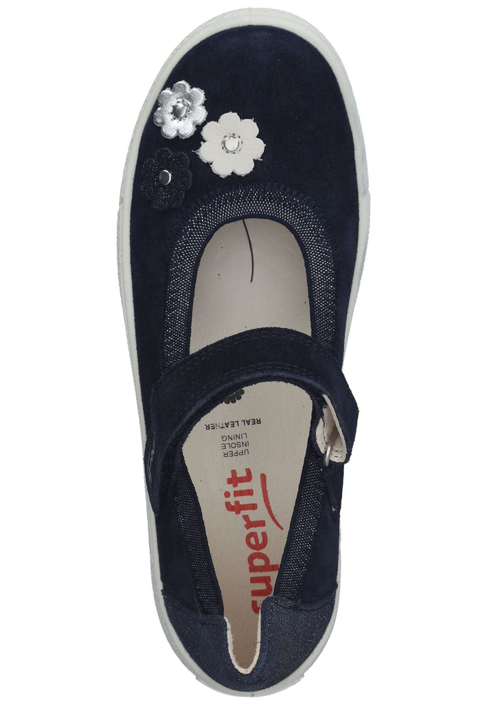 Ballerinas Superfit Ballerinas Veloursleder Blau/Weiß