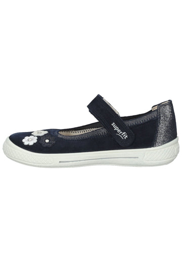 Ballerinas Superfit Ballerinas Veloursleder Blau/Weiß
