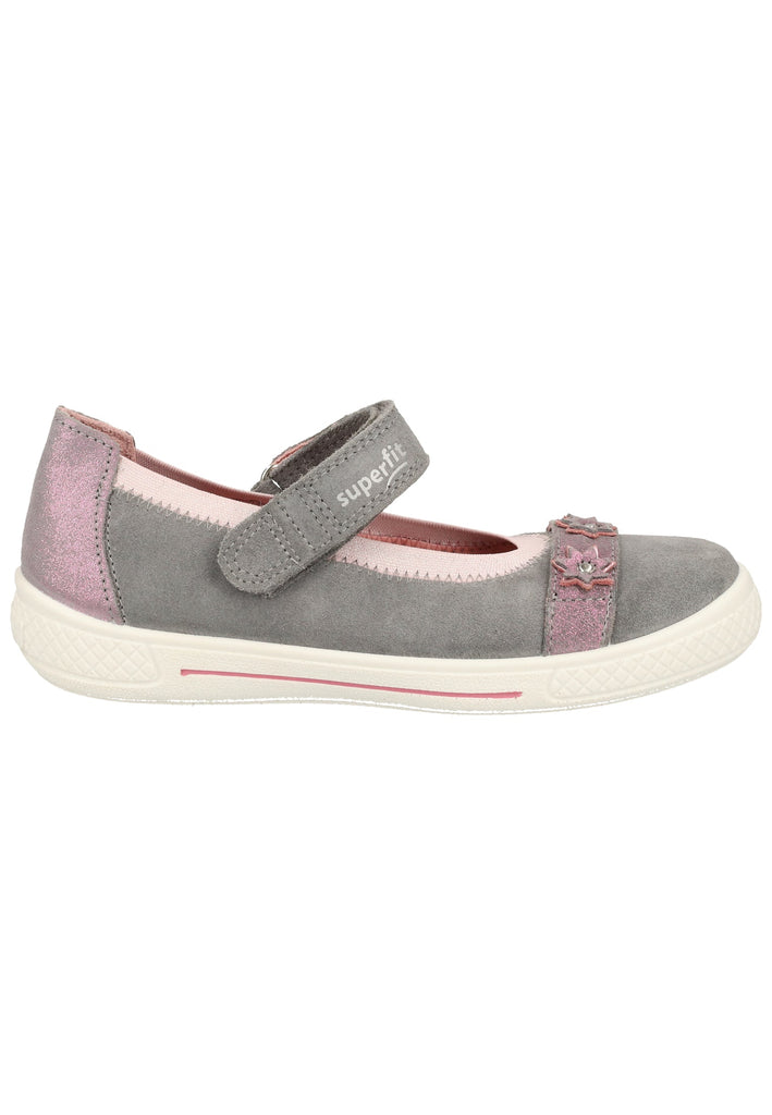 Superfit Ballerinas Veloursleder Hellgrau