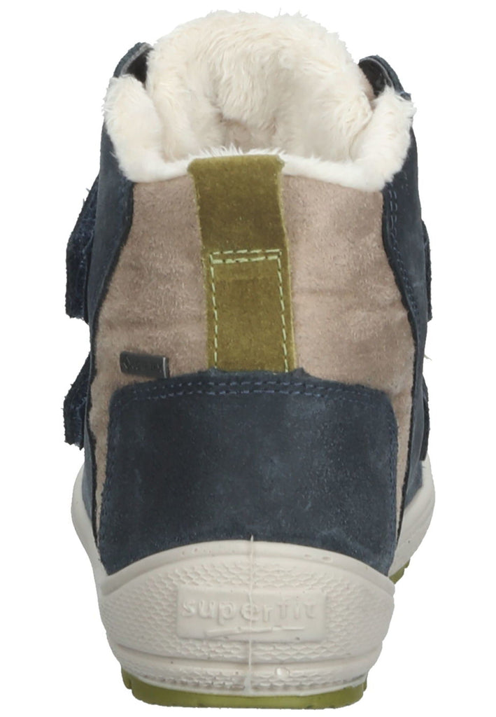 Superfit Halbschuhe Veloursleder Blau/Gelb Warmfutter