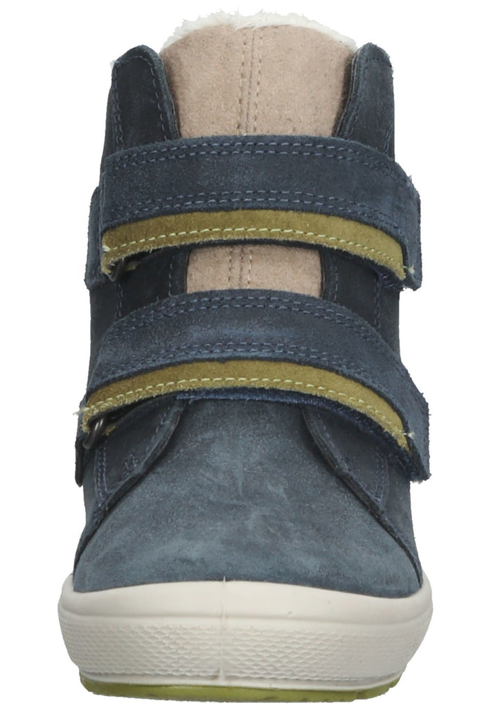 Superfit Halbschuhe Veloursleder Blau/Gelb Warmfutter