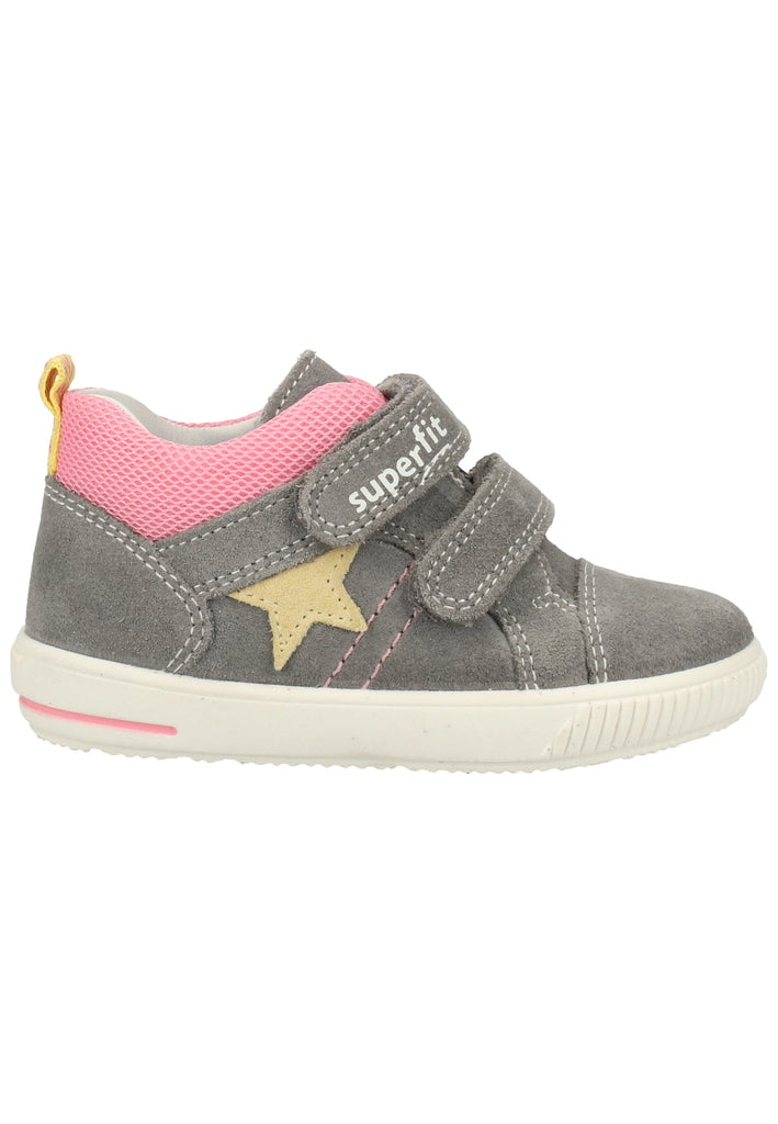 Superfit Halbschuhe Veloursleder Grau/gelb