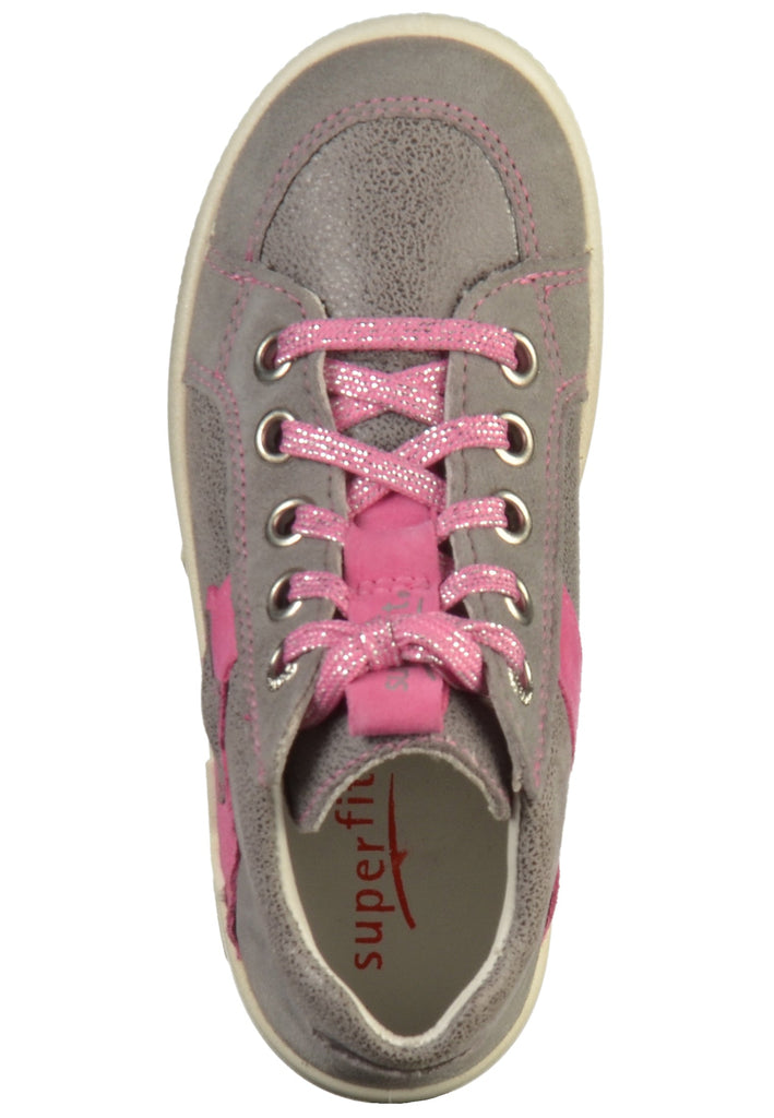 Superfit Halbschuhe Veloursleder Grau/Pink