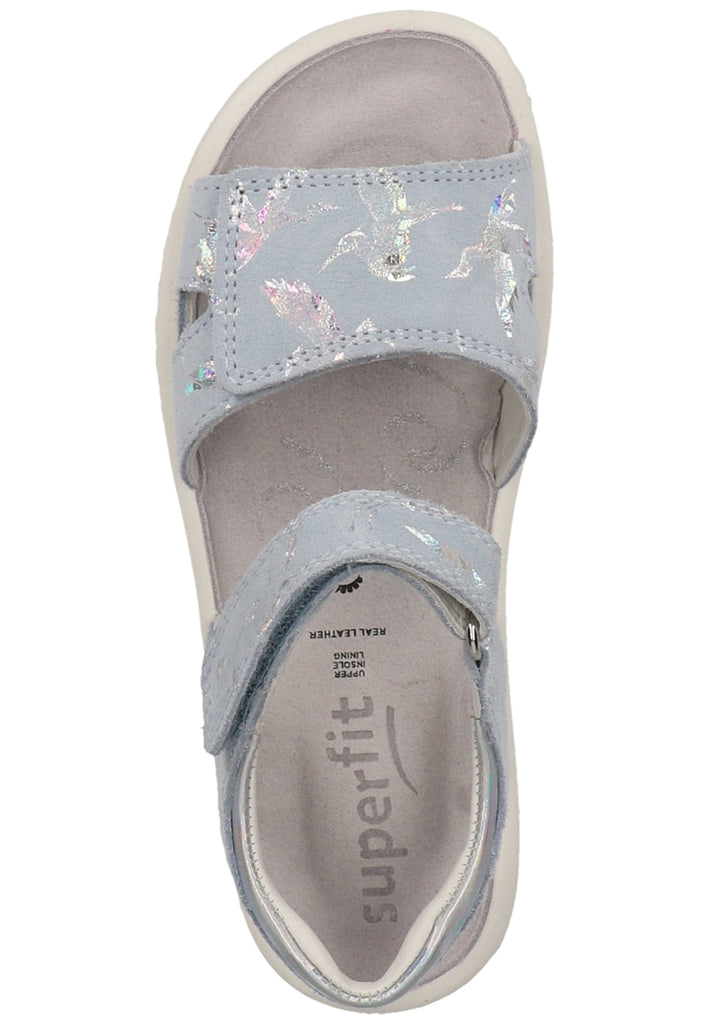 Superfit Sandalen Leder Hellblau/Silber