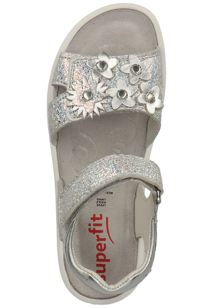 Superfit Sandalen Leder Metallic Silver