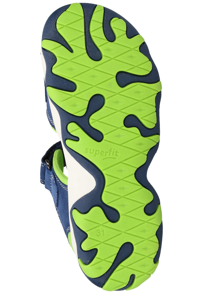 Superfit Sandalen Leder/Textil Blau/Grün