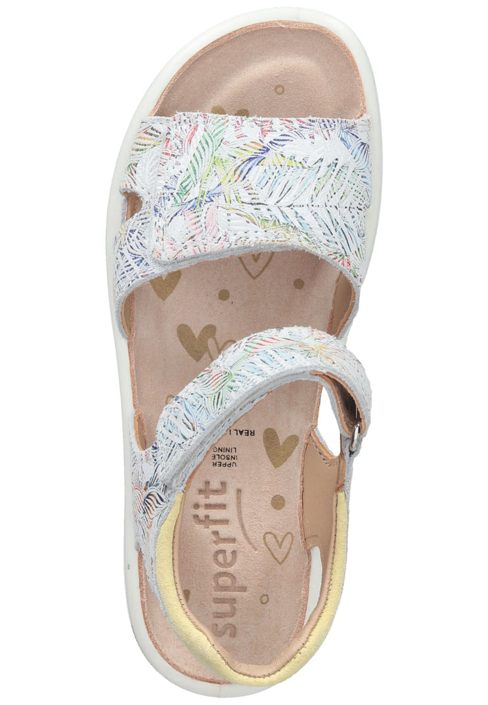 Superfit Sandalen Leder Weiß Kombi