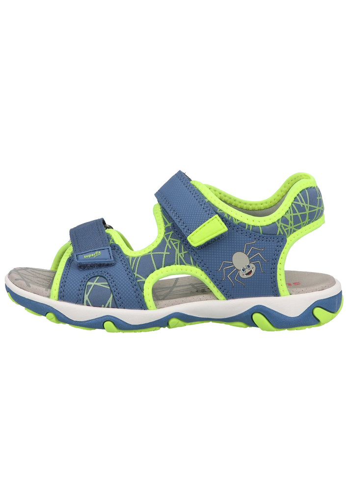 Superfit Sandalen Lederimitat/Textil Blau/Gelb