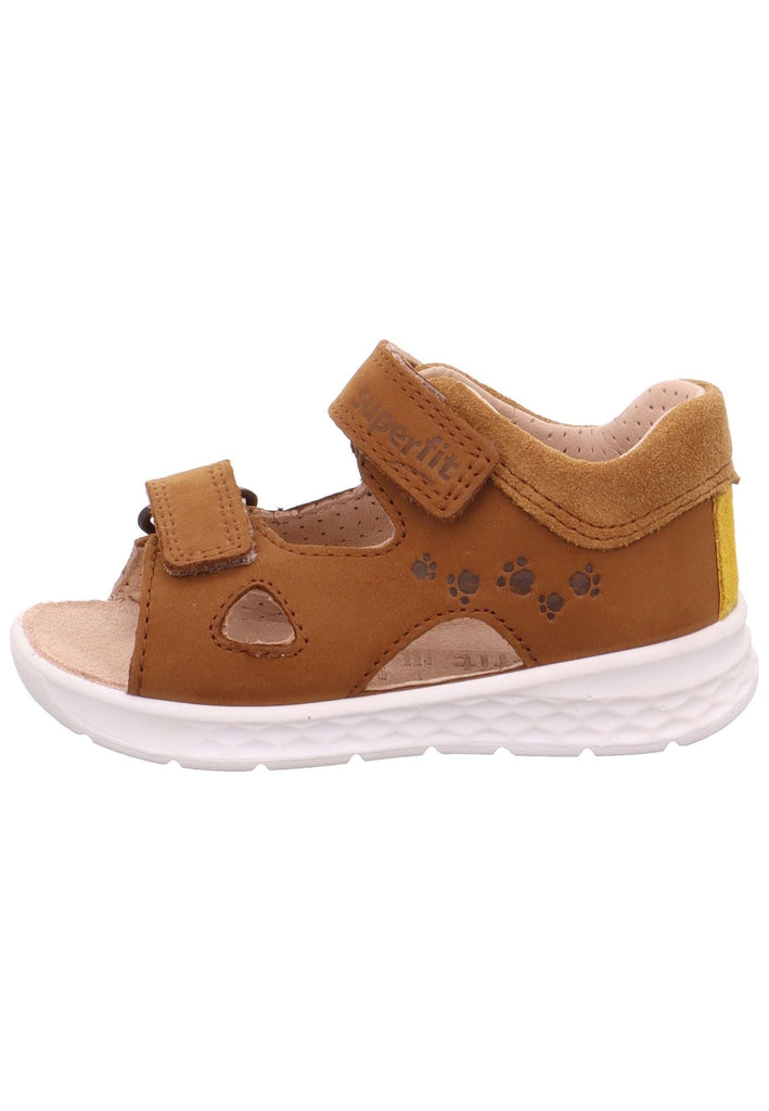 Superfit Sandalen Nubukleder Braun/Gelb