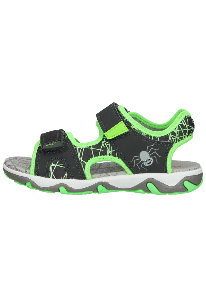 Sandalen Superfit Sandalen Lederimitat/Textil Grau/Grün