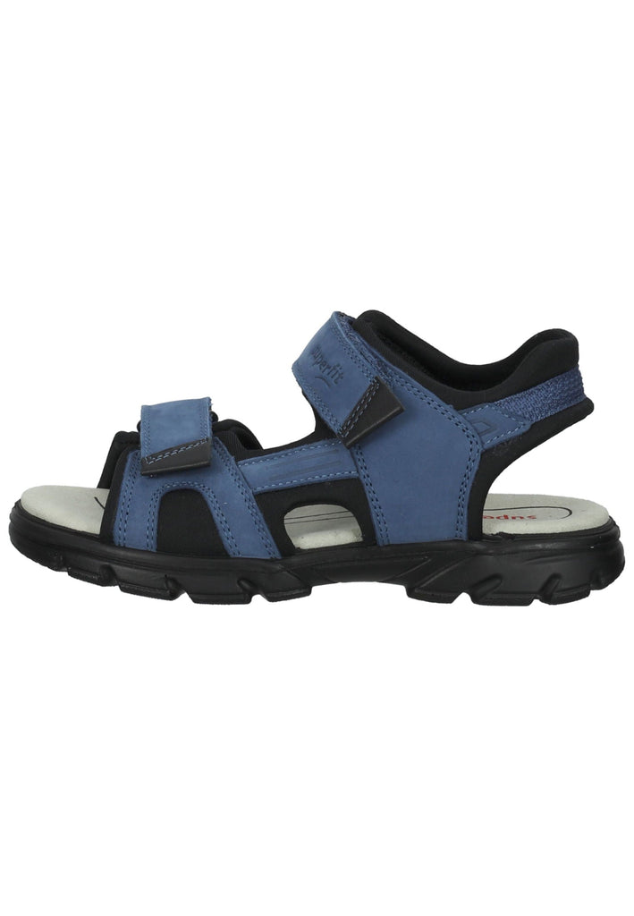 Sandalen Superfit Sandalen Nubukleder/Textil Blau/Schwarz