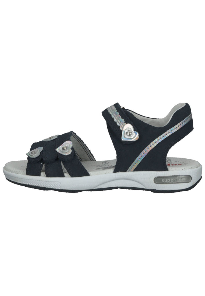 Sandalen Superfit Sandalen Veloursleder/Synthetik Blau/Silber