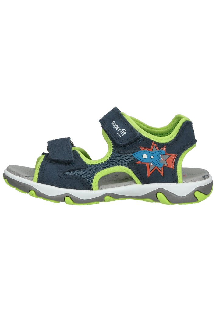 Sandalen Superfit Sandalen Veloursleder/Textil Blau/Grün
