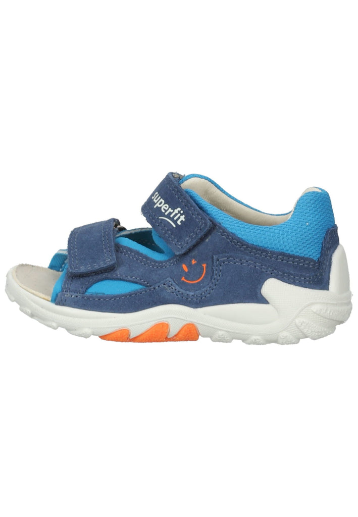 Sandalen Superfit Sandalen Veloursleder/Textil Blau/Orange