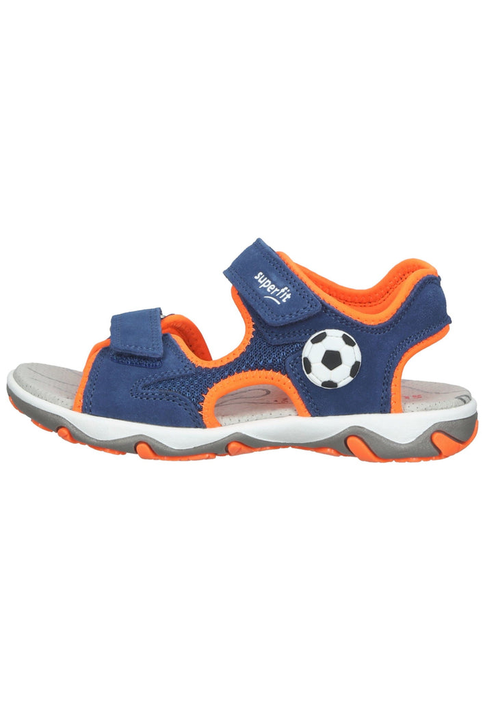 Sandalen Superfit Sandalen Veloursleder/Textil Blau/Orange
