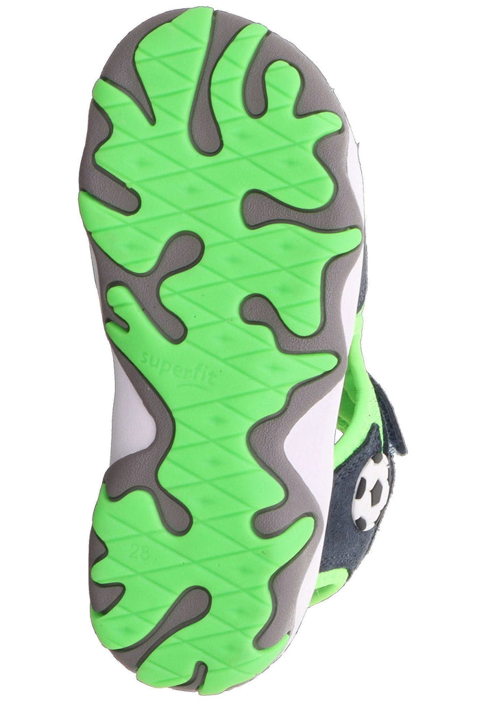 Superfit Sandalen Veloursleder/Textil Blau/Grün