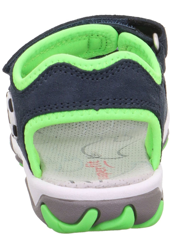 Superfit Sandalen Veloursleder/Textil Blau/Grün