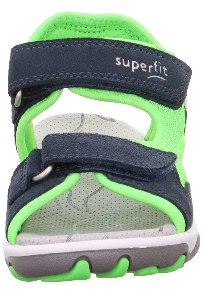 Superfit Sandalen Veloursleder/Textil Blau/Grün