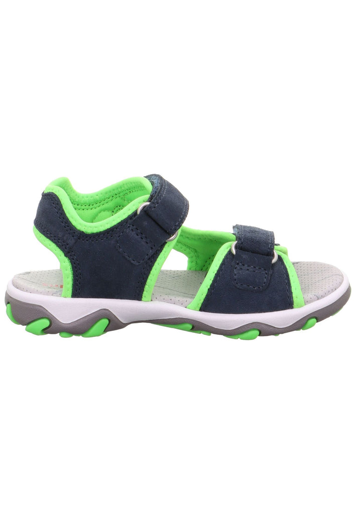 Superfit Sandalen Veloursleder/Textil Blau/Grün