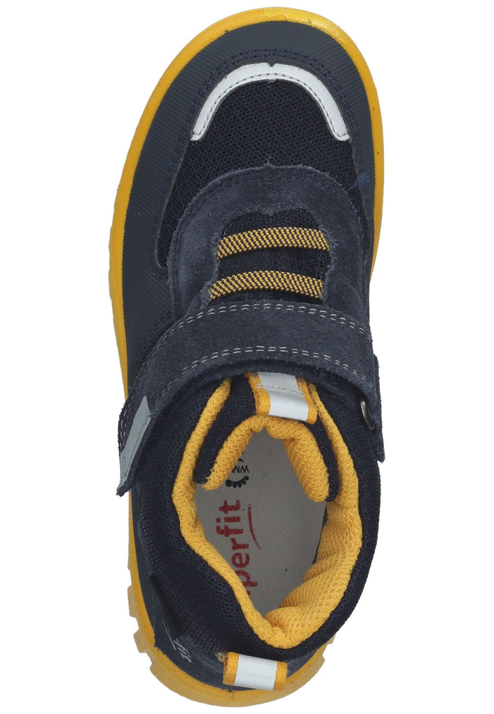 Superfit Sneaker Lederimitat/Textil Blau/Gelb