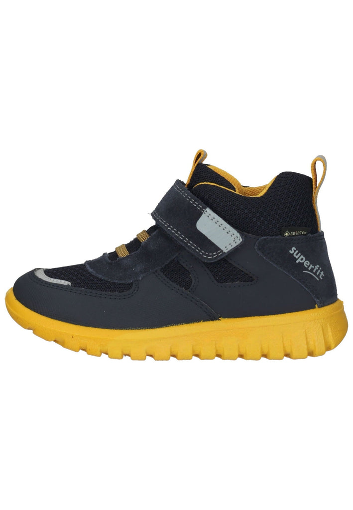 Superfit Sneaker Lederimitat/Textil Blau/Gelb