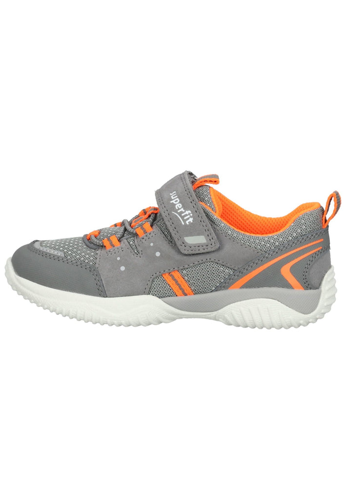 Sneaker Superfit Sneaker Veloursleder/Textil Grau/Orange